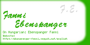 fanni ebenspanger business card